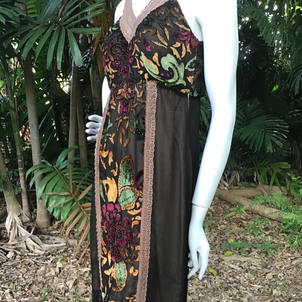 Vintage Hal’s &Bobs lace velvet Dress - Picture 2 of 8